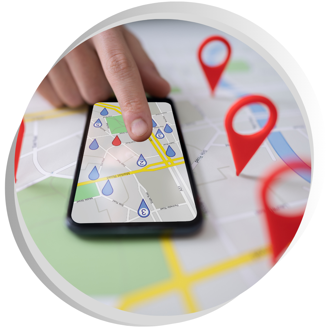 georeferencia de los clientes servicios